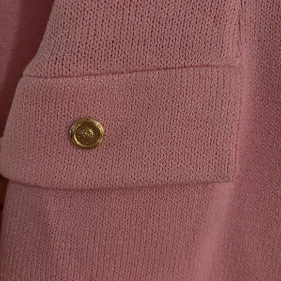 St. John Pink Knit Blazer - Picture 4 of 5